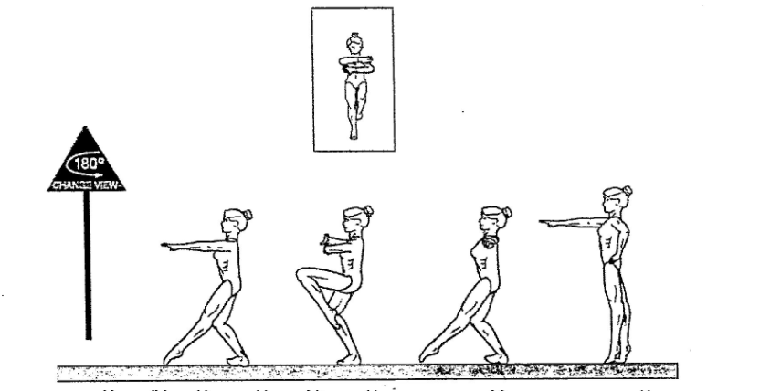 Back Lunge - Forward Passe Pose Releve Lock Stand