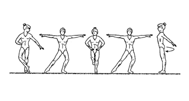 Side Lunge, Forward Pose, Side Lunge 90 turn (1/4 turn)