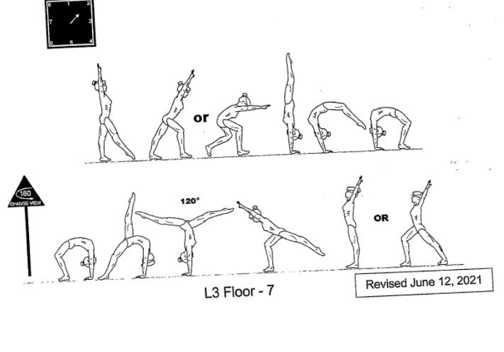 Handstand to Bridge and Back Kick Over (120)